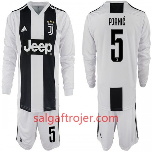 Juventus Fodboldtrøjer Miralem Pjanic 5 Børn Hjemmebanesæt 2018/19 Langærmet Juventus Fodboldtrøjer Miralem Pjanic 5 Børn Hjemmebanesæt 2018/19 Langærmet